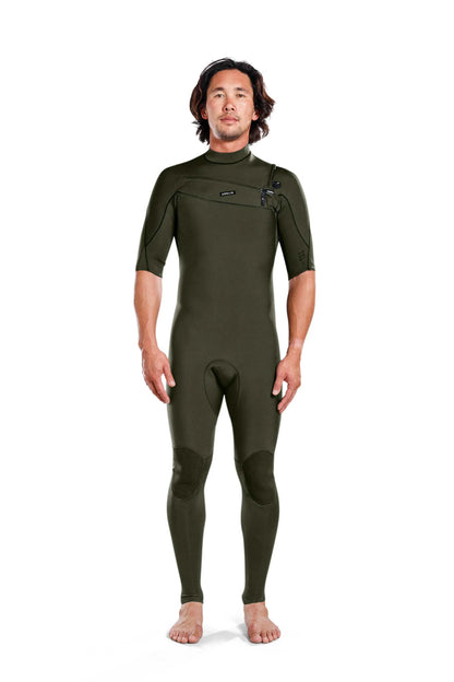 Adelio Connor Short Arm 2/2mm Olive Wetsuit